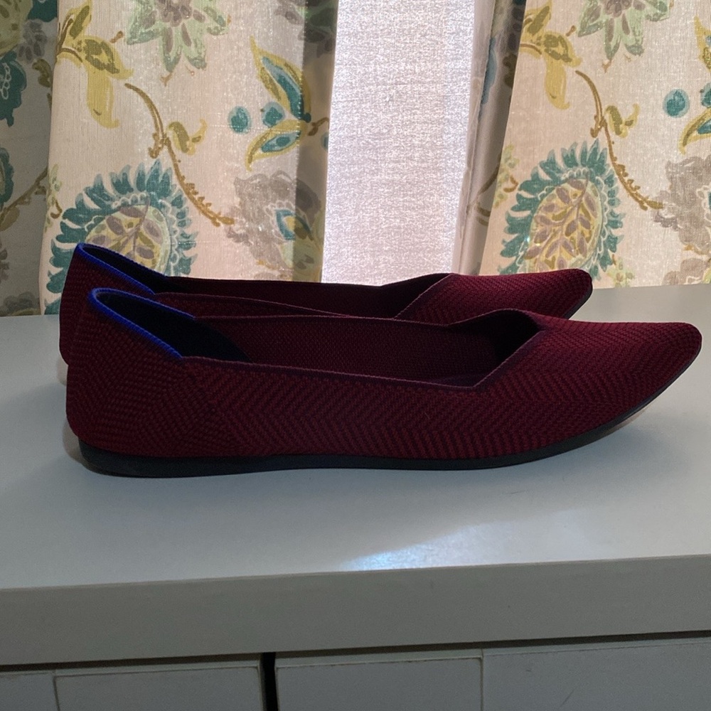 Rothy’s Cabernet Herringbone The Point, Size 10.5 - Picture 2 of 6